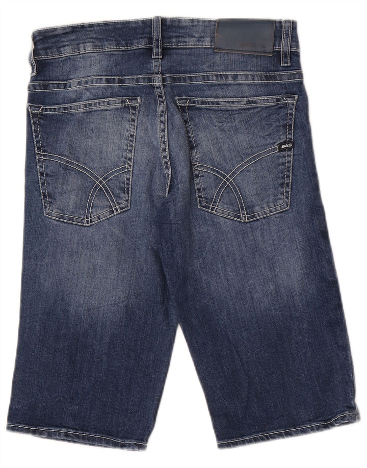 Gas Mens Denim Bermuda Shorts W30 Medium Blue