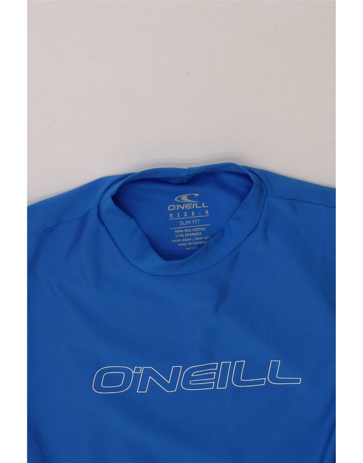 O'NEILL Boys Slim Fit Graphic T-Shirt Top 7-8 Years Blue Polyester Vintage O'Neill and Second-Hand O'Neill from Messina Hembry 