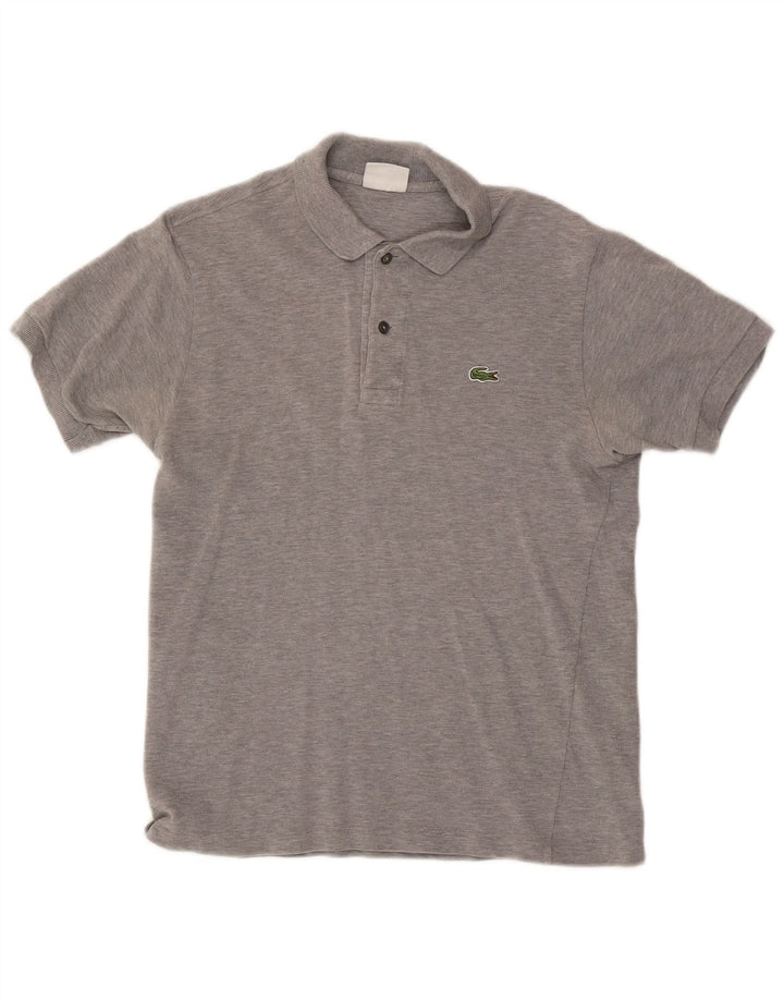 LACOSTE Mens Polo Shirt Size 3 Small Grey Cotton