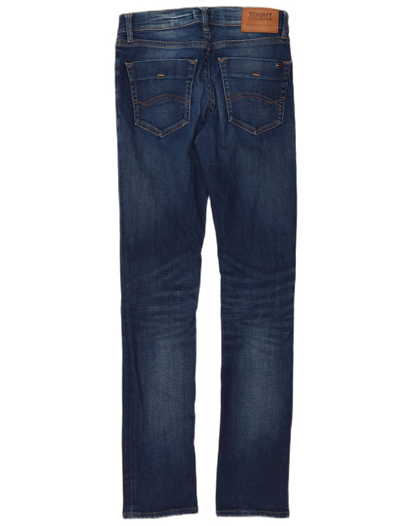 Jeans slim da uomo Tommy Hilfiger W29 L36 cotone blu navy