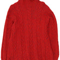 Maglione maglione collo alto da uomo VINTAGE rosso medio screziato