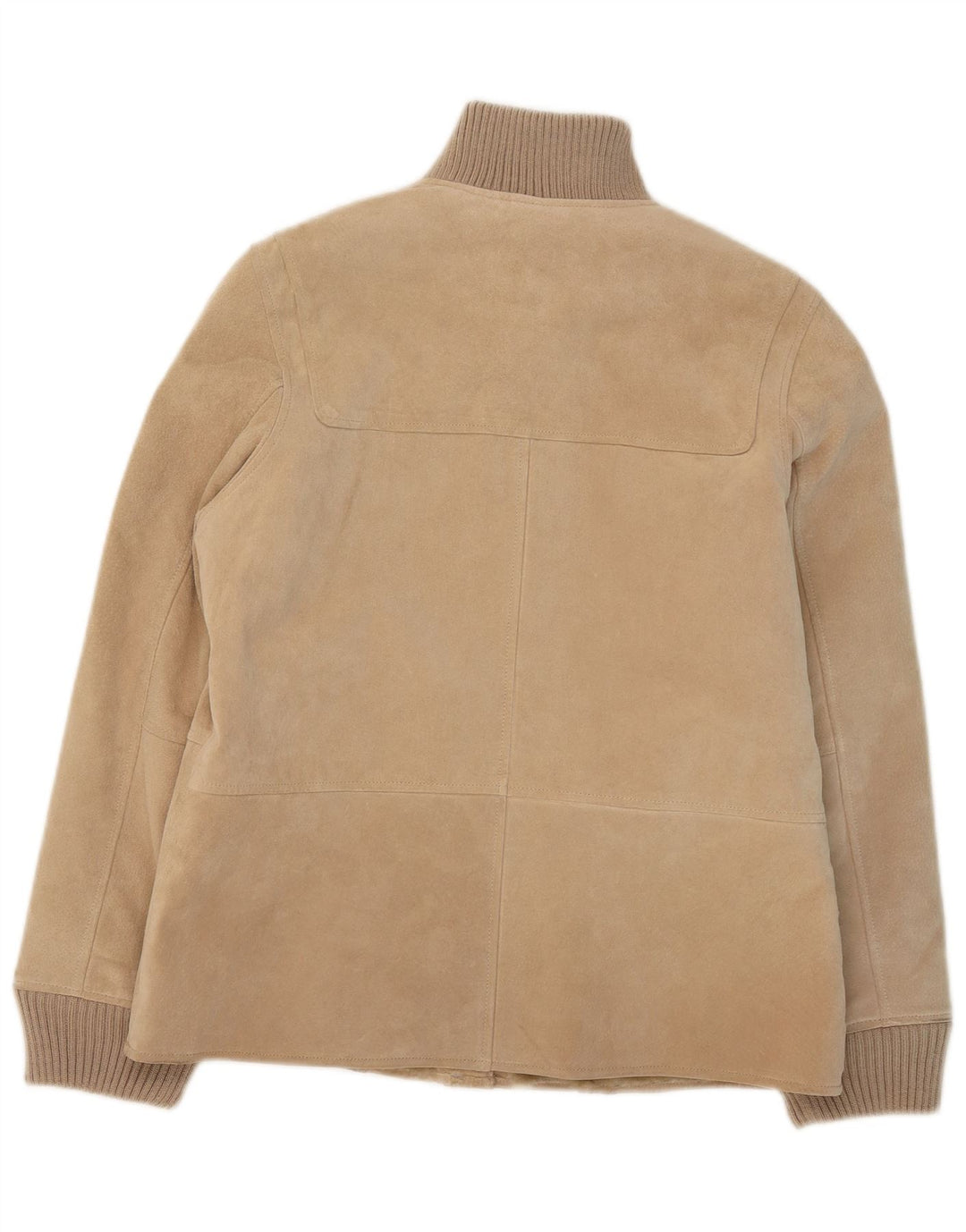 Castro Dame Ruskind Bomber Jacket UK 14 Large Beige Læder