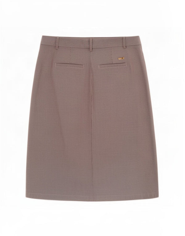 Marks & Spencer Jupe droite pour femme UK 18 XL W34 Bleu marine à fines rayures