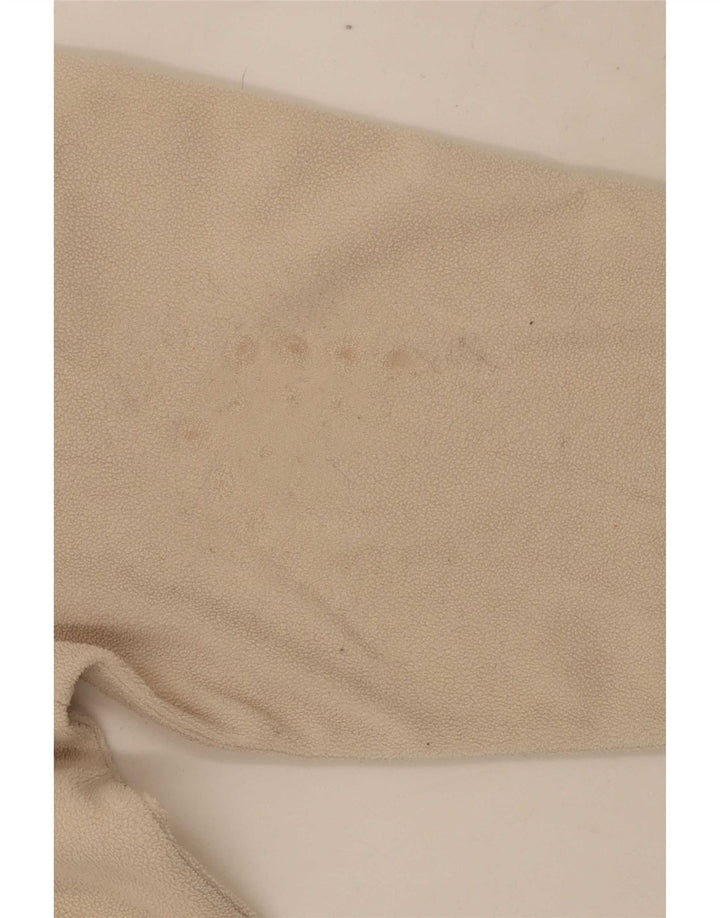 Asics Damen-Fleecepullover mit Reißverschluss am Hals, UK 16, Größe L, gebrochenes Weiß, Polyester
