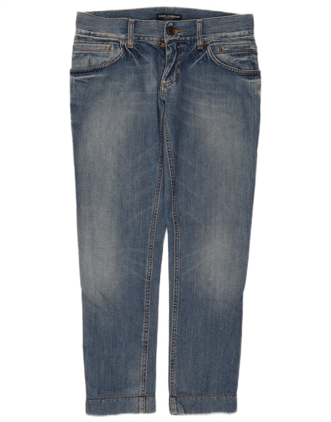 DOLCE & GABBANA Lige jeans til kvinder UK 12 Medium W30 L28 Blå