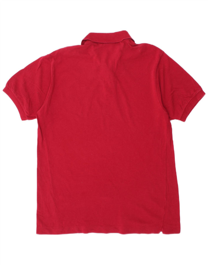 LACOSTE Mens Polo Shirt Size 5 Large Red Cotton