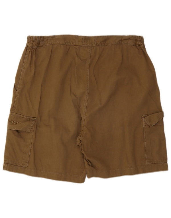 Nick Taylor Mens Cargo Shorts Medium W32 Brown Cotton