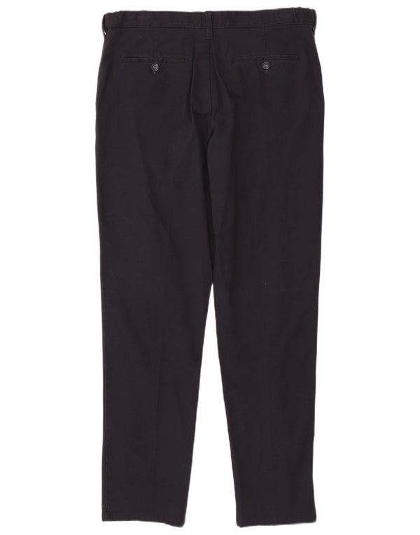 Pantaloni chino slim da uomo Marks & Spencer W36 L33 cotone blu navy