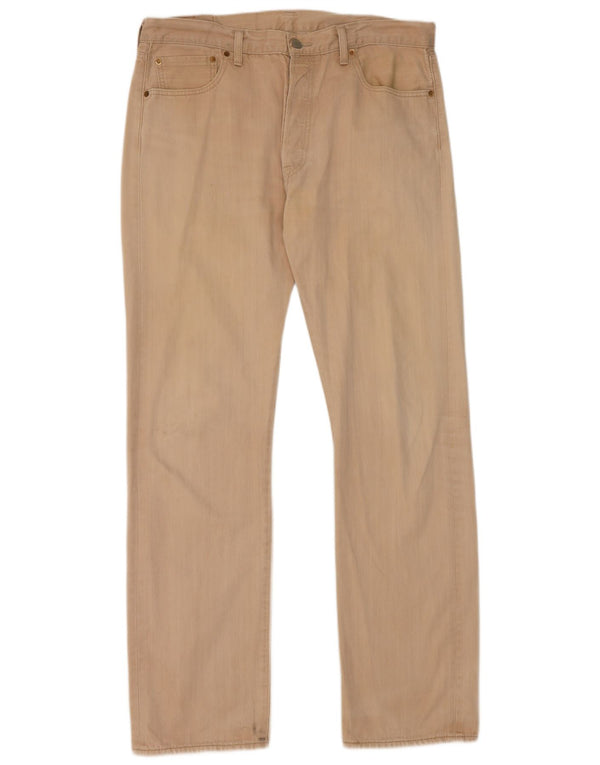 Levi's Mens 501 Straight Casual Παντελόνι W36 L34 Beige