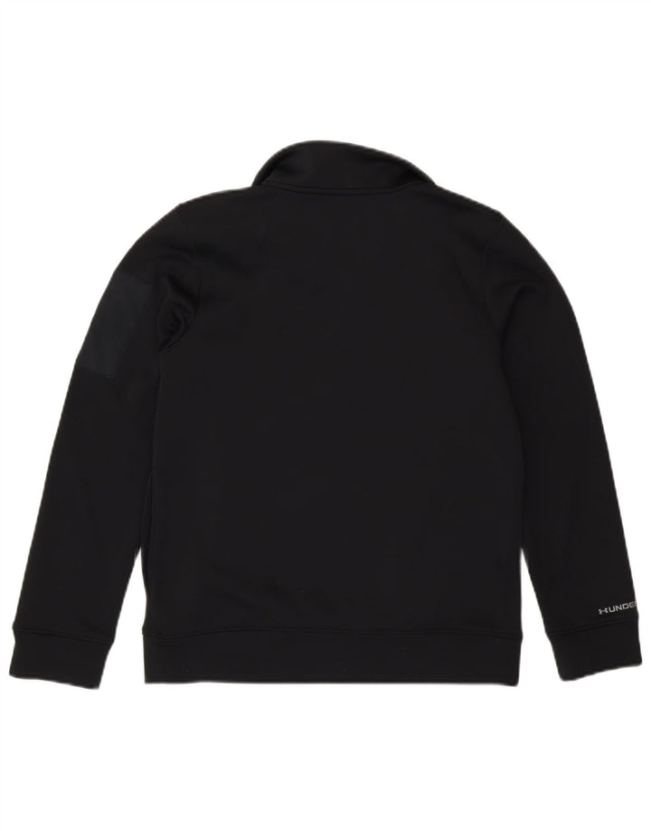 Under Armour Boys Zip Neck Sweatshirt Jumper 9-10 år Medium Sort