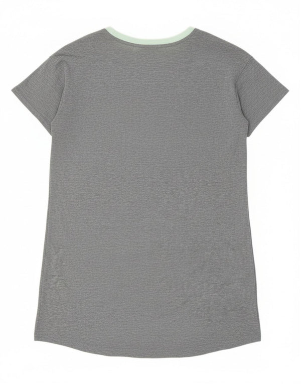 Hurley Vestido estilo camiseta gráfico para mujer UK 46 Grande Algodón moteado gris