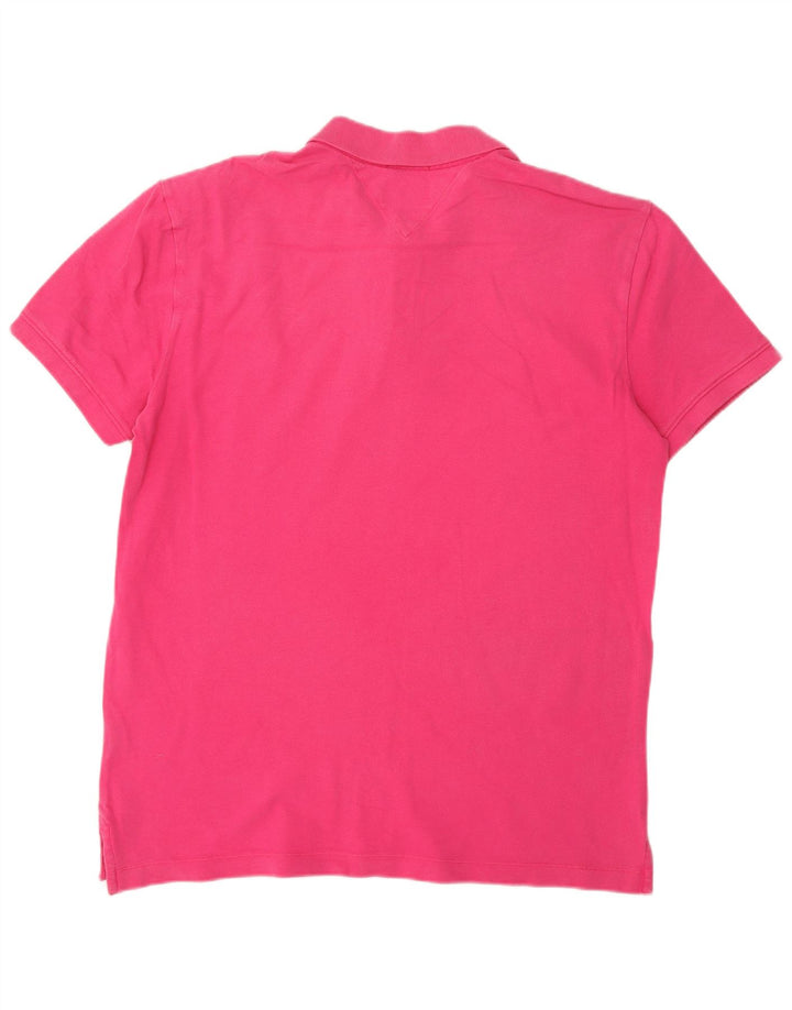 Tommy Hilfiger Mens Regular Fit Polo Shirt XL Pink