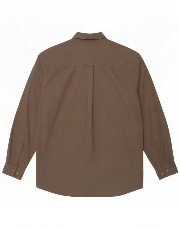 Marlboro Classics Mens Shirt Large Brown Cotton