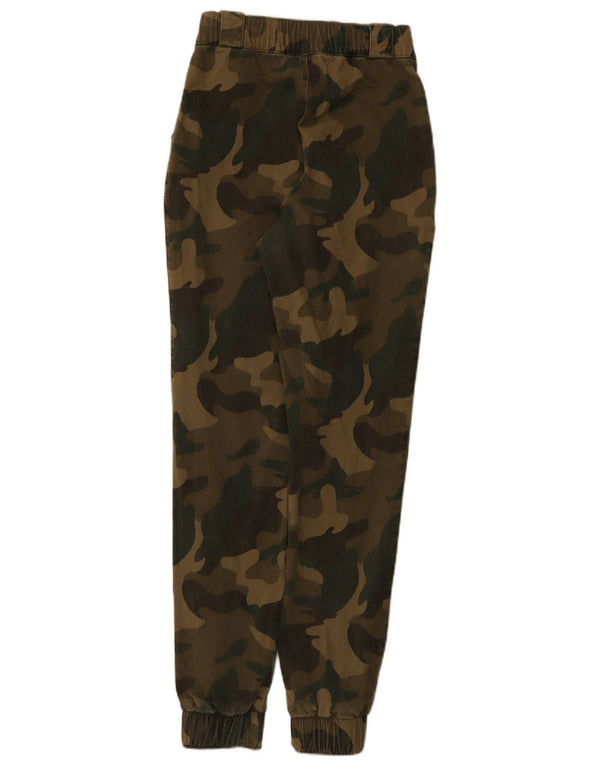 Calça esportiva feminina Hollister XS W24 L30 cáqui camuflada algodão