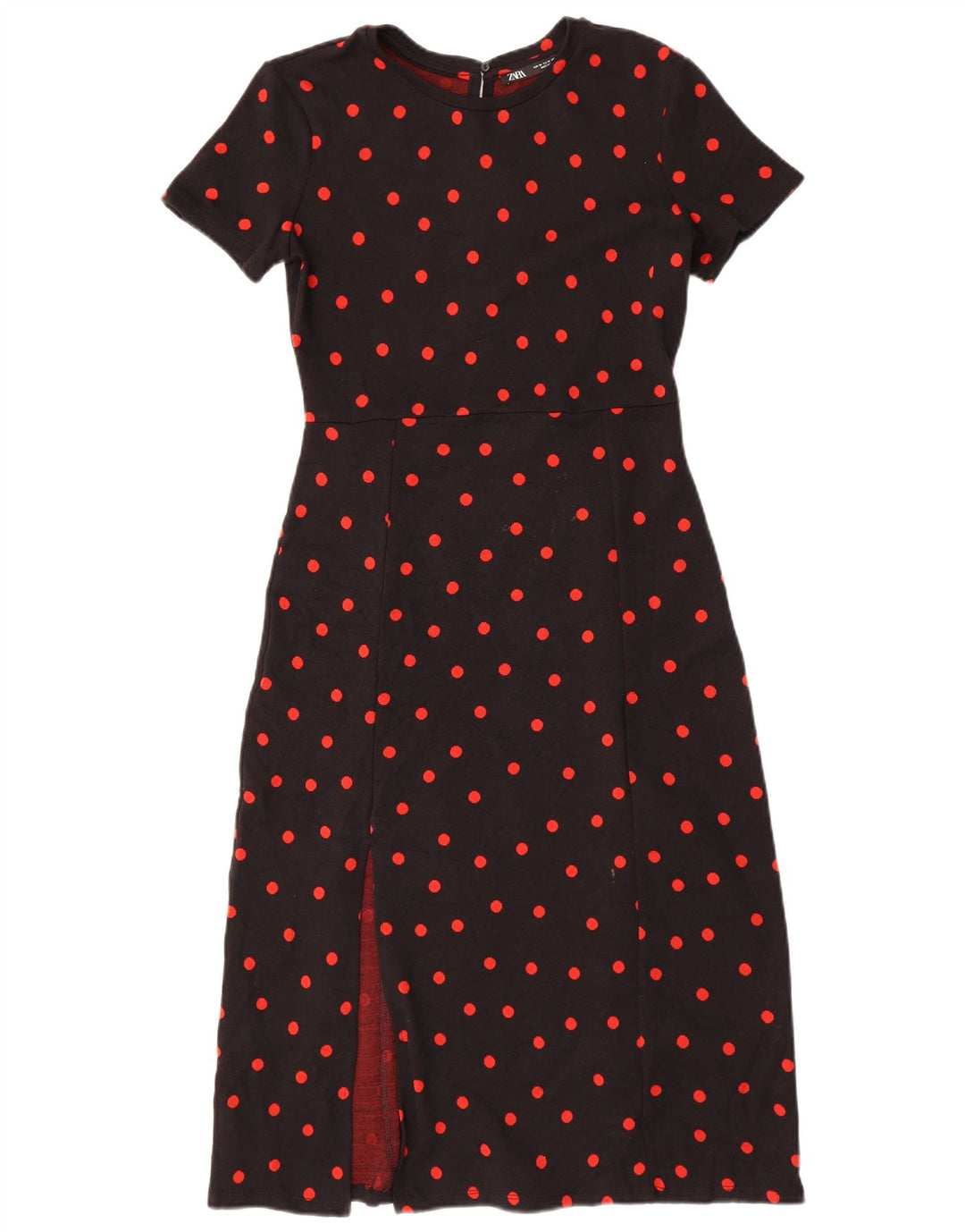 ZARA Womens Maxi Dress UK 12 Medium Black Polka Dot