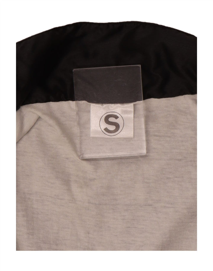 Vintage Mens Loose Fit Tracksuit Top Jacket Small Black Colourblock