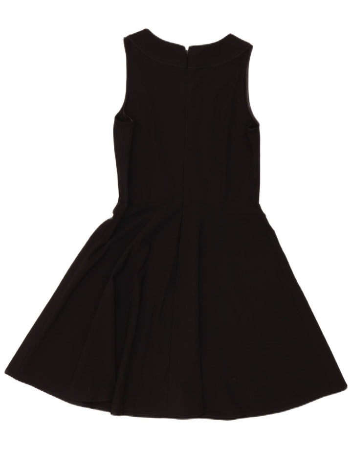 Oasis Damen Ärmelloses A-Linien-Kleid UK 12 Medium Schwarz Polyester