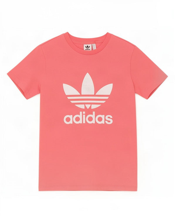 Adidas Womens Graphic T-Shirt Top UK 12 Medium Pink Cotton
