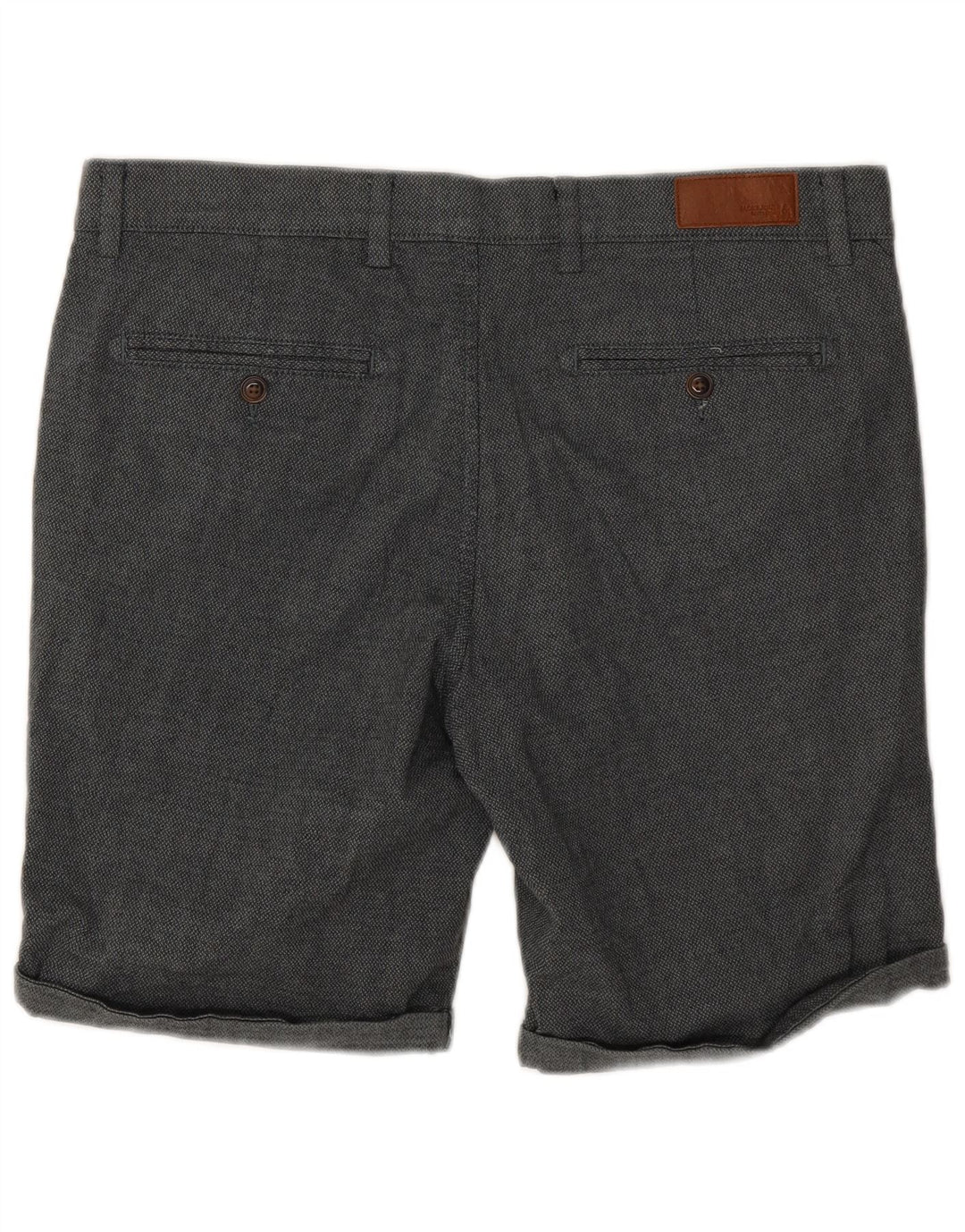 Jack & Jones Mens Chino Shorts Large W34  Grey Spotted Cotton