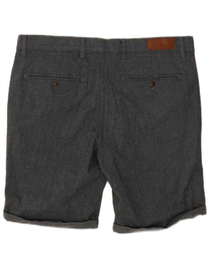Jack & Jones Mens Chino Shorts Large W34  Grey Spotted Cotton