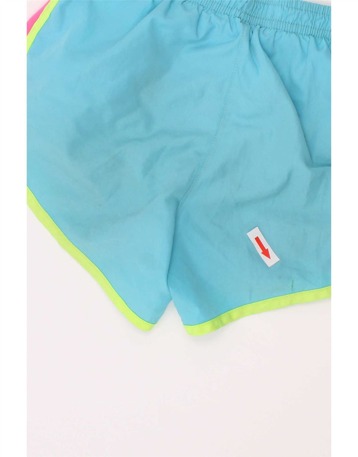 Nike Girls Sport Shorts 5-6 Years Medium Blue Colourblock Polyester