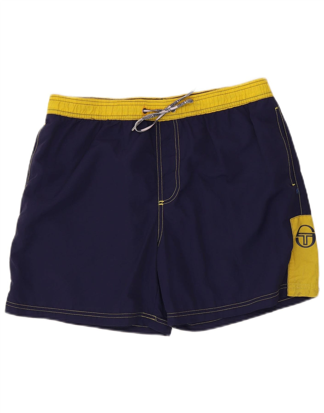 Sergio Tacchini Badeshorts til mænd XL Marineblå Colourblock Polyamid