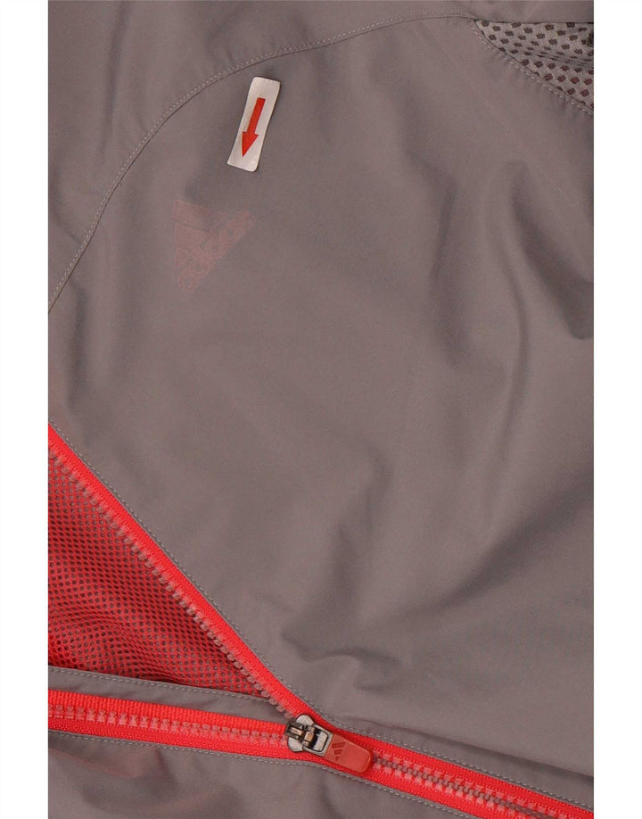 Adidas træningsdragt til kvinder, topjakke UK 16 Large Grå Colourblock Polyester