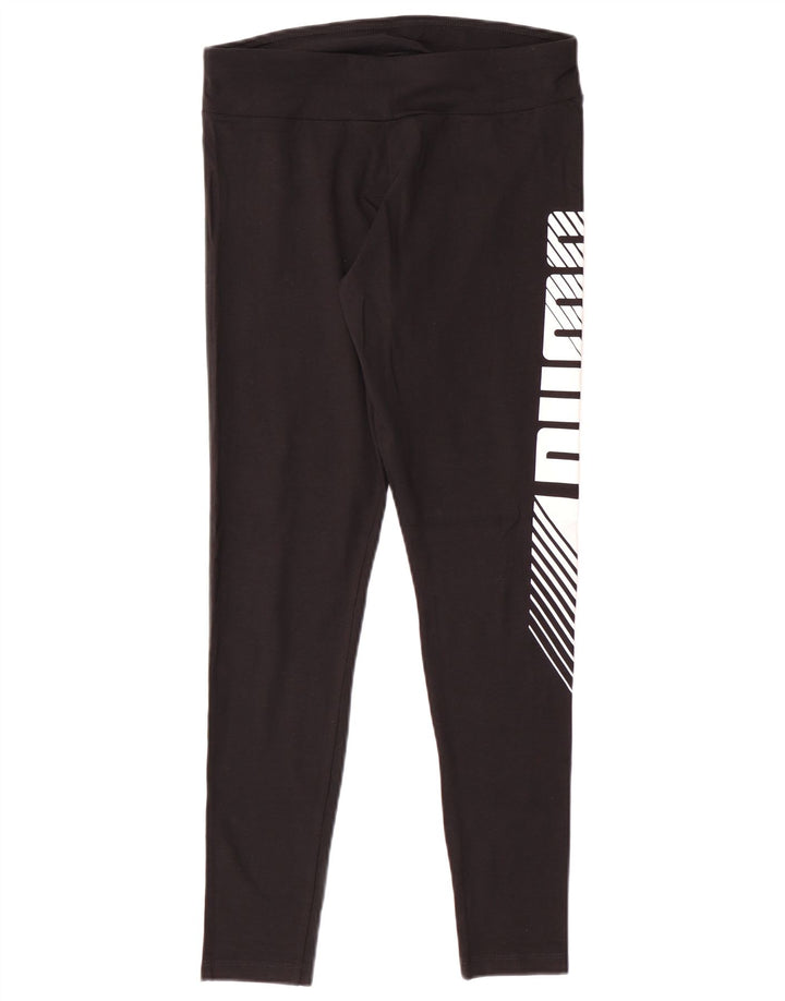 PUMA Grafiske Leggings til kvinder UK 12 Medium Sort Bomuld