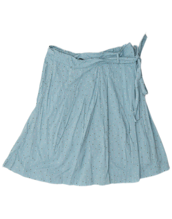 Boden Womens A-Line Skirt UK 14 Large W32 Blue Spotted Cotton