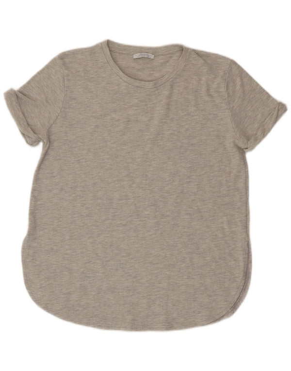Zara Womens Trafaluc T-Shirt Top UK 12 Medium Grey Flecked