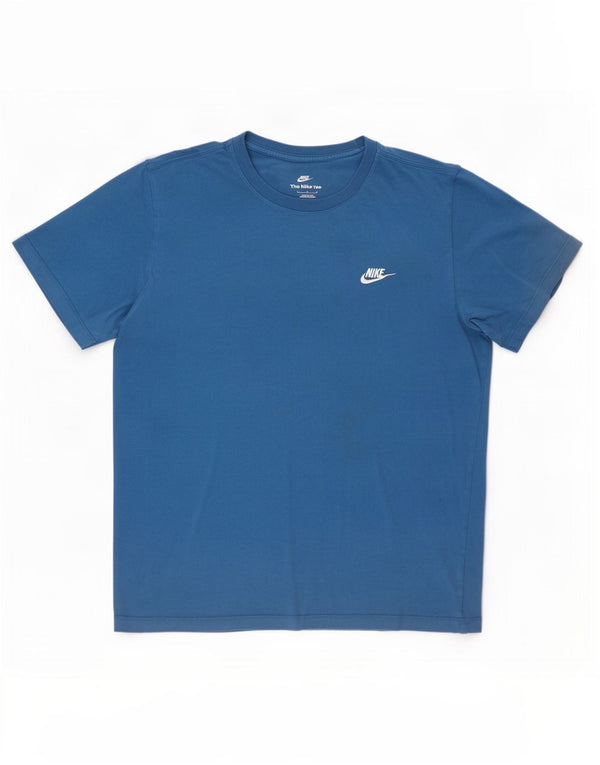 Nike Mens T-Shirt Top Large Blue Cotton
