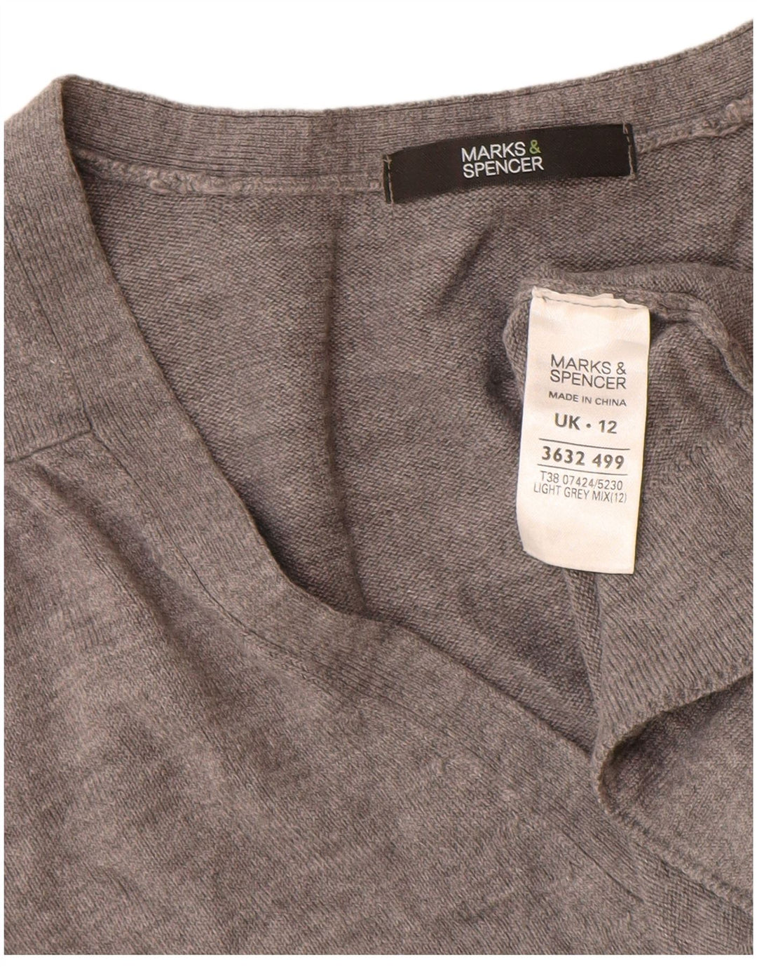 Marks & Spencer Damen-Cardigan-Pullover UK 12 Mittelgraues Acryl