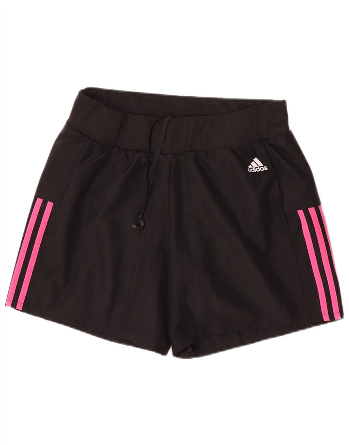 Adidas Womens Sport Shorts UK 10 Small Black Polyester