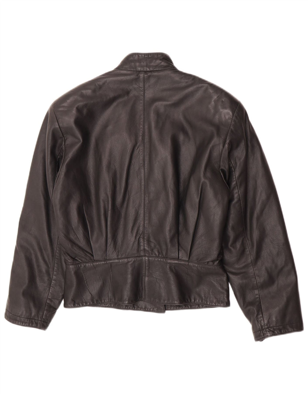 Vintage Womens Leather Jacket UK 14 Medium Black Leather