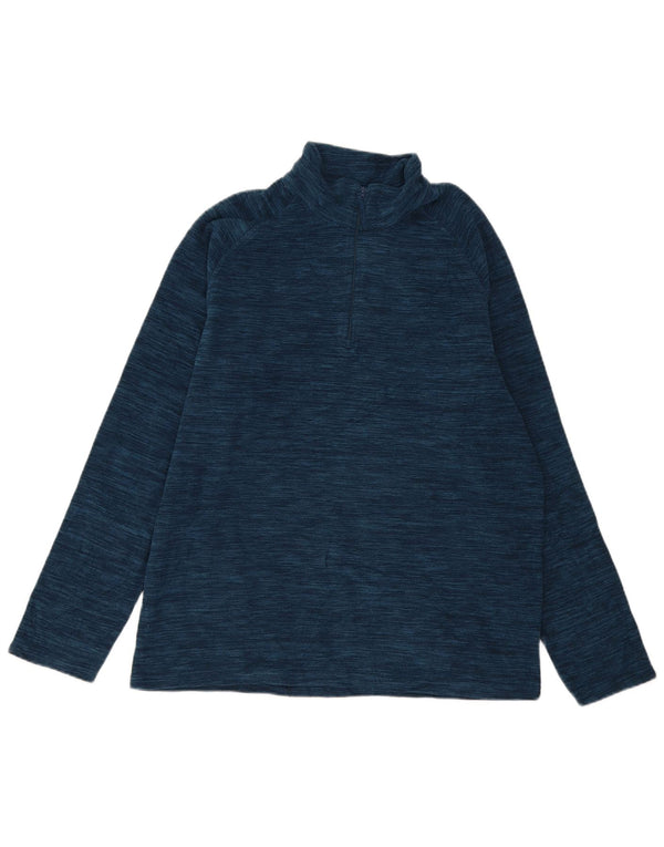 Mountain Warehouse Pull polaire à col zippé pour homme, taille L, bleu marine moucheté