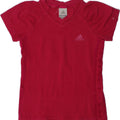 ADIDAS Girls T-Shirt Top 7-8 Years Red Cotton | Vintage Adidas | Thrift | Second-Hand Adidas | Used Clothing | Messina Hembry 