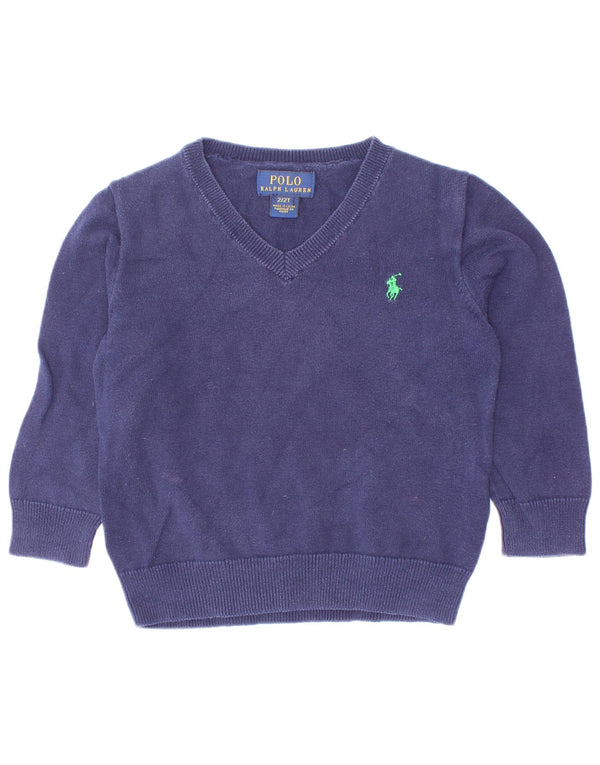 Polo Ralph Lauren Maglione da neonato con scollo a V 18-24 mesi Blu navy