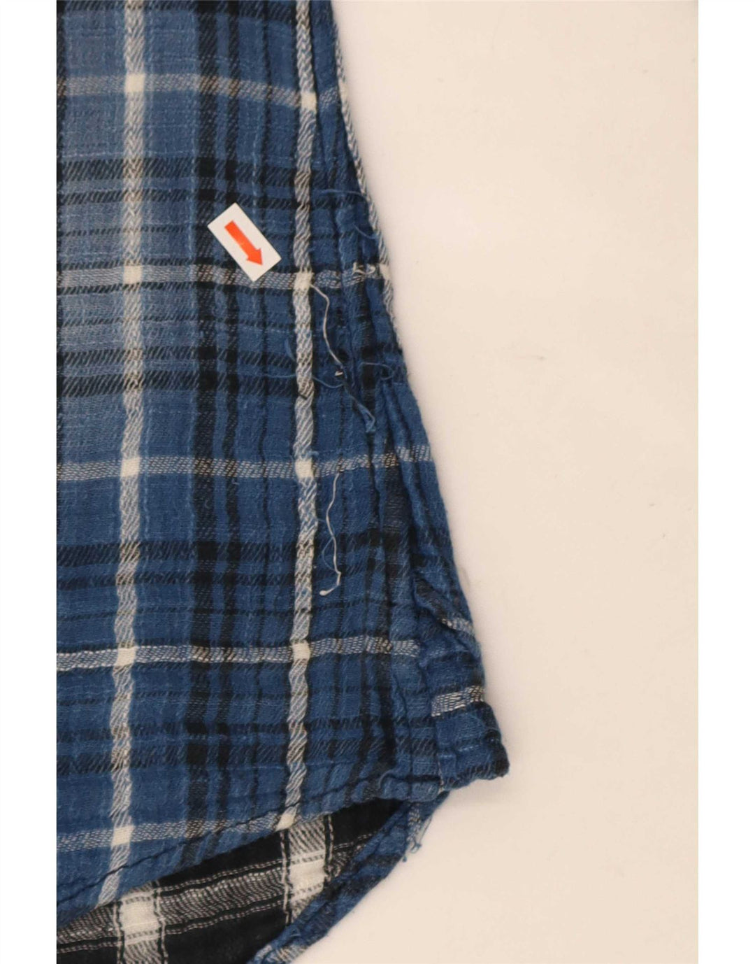 Camisa masculina de flanela Rifle pequena de algodão xadrez azul
