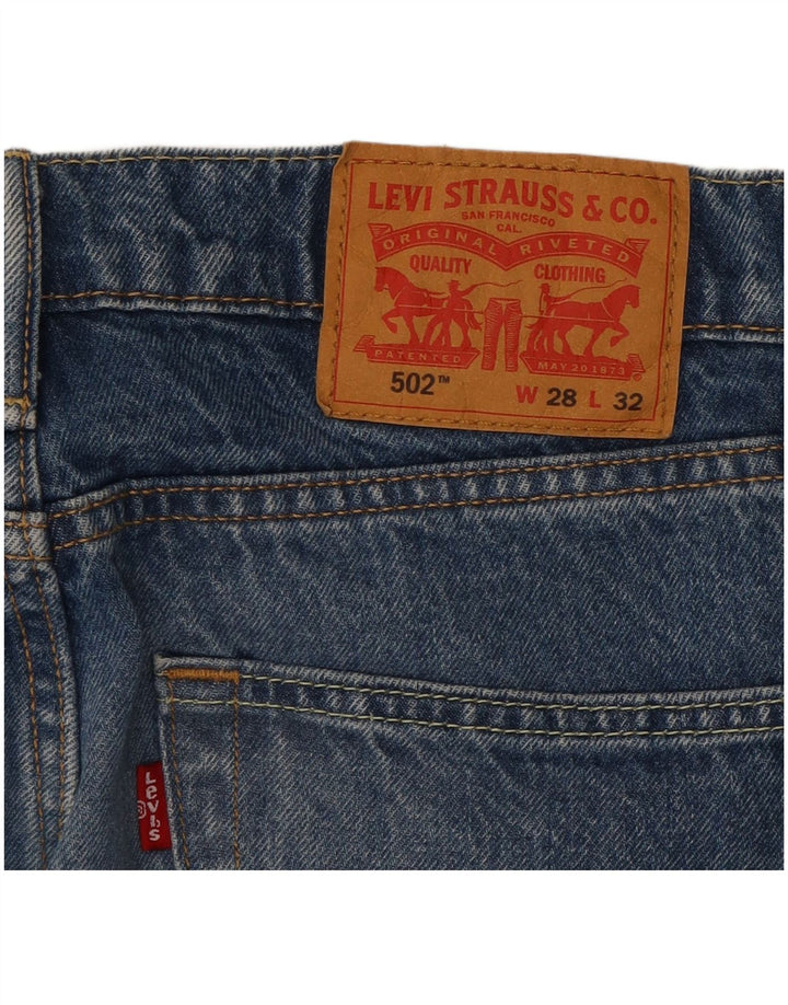 LEVI'S Mens 502 Tapered Jeans W28 L32 Blue Cotton