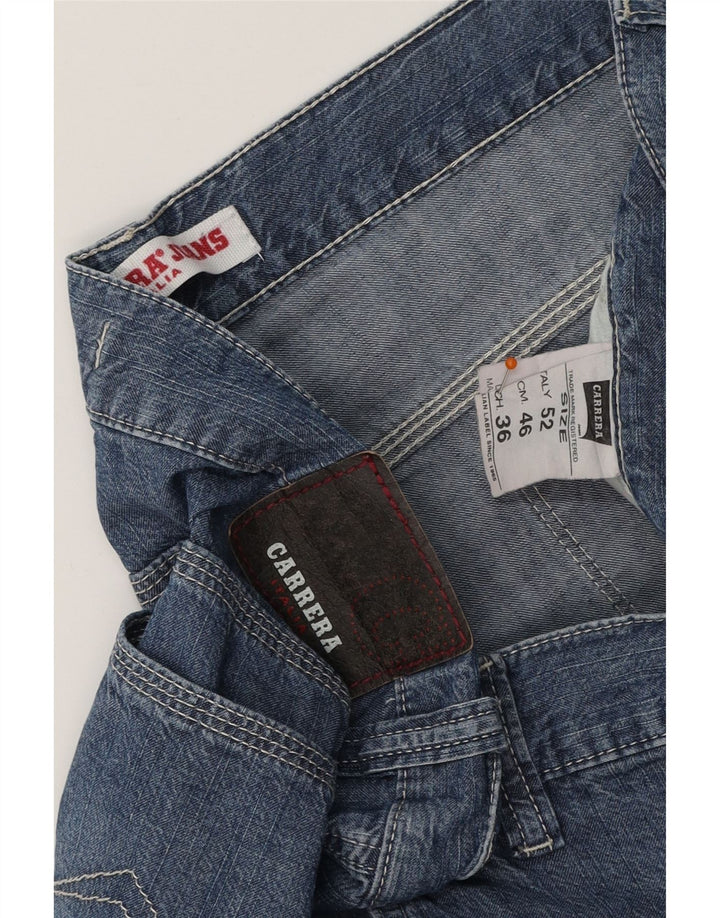 CARRERA Mens Denim Shorts IT 52 XL W36  Blue Cotton