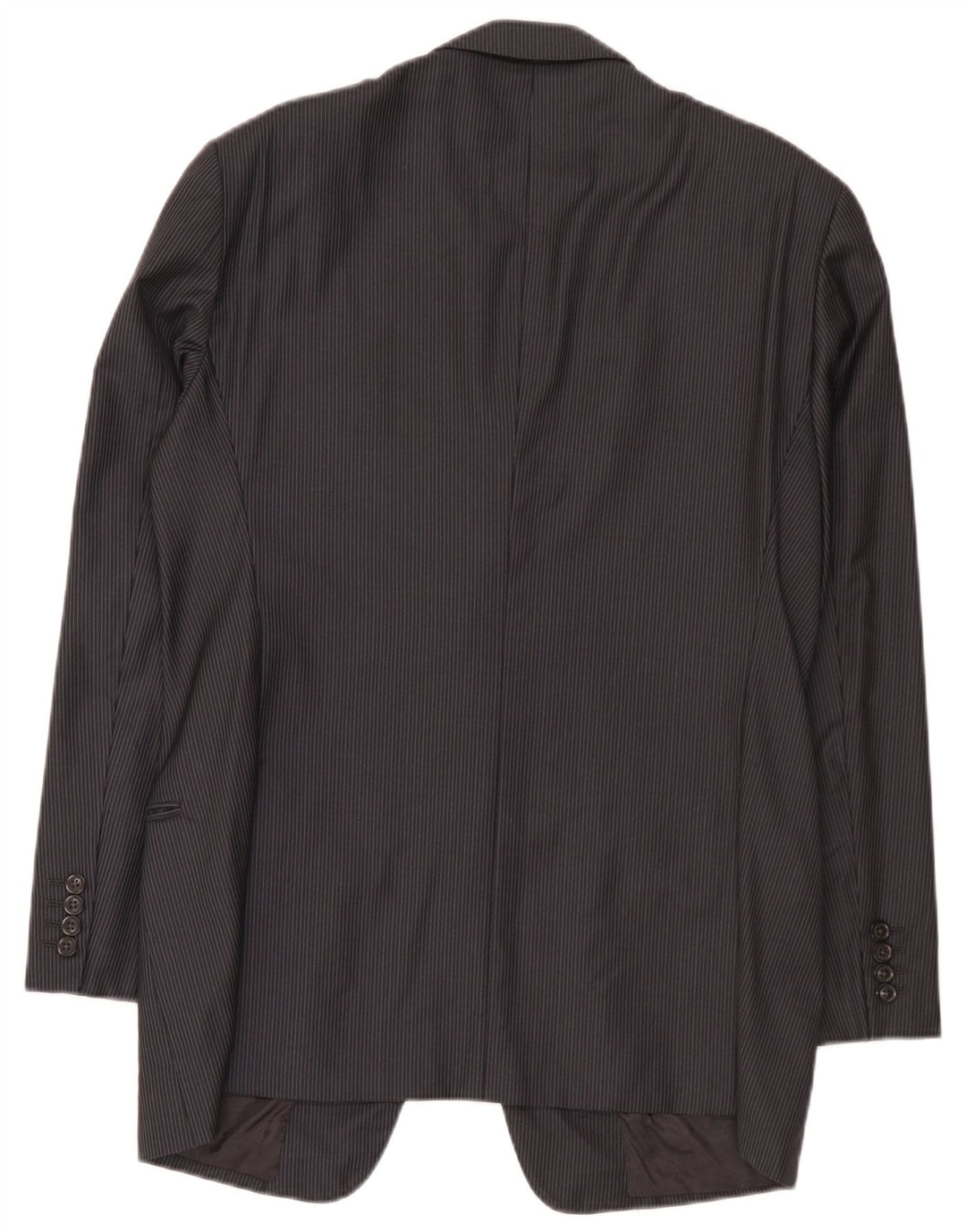 Giacca blazer da uomo a 2 bottoni Armani Collezioni IT 52 grande lana a righe grigie