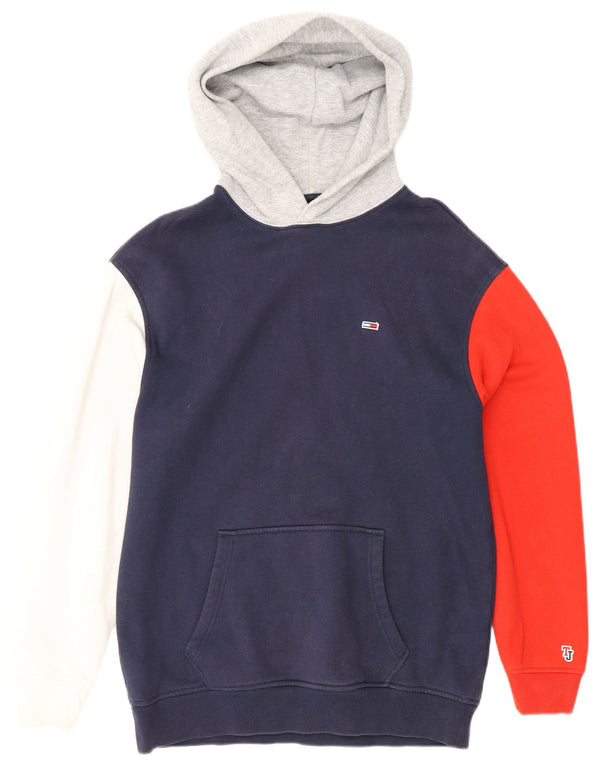Maglione con cappuccio da uomo Tommy Hilfiger piccolo in cotone color block multicolore