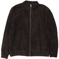 Christian Berg Veste en daim bomber pour homme UK 38 Bleu marine moyen en daim