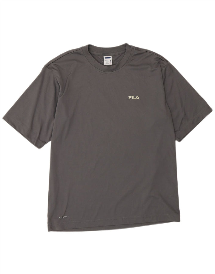 Fila Mens T-Shirt Top Small Grey Polyester
