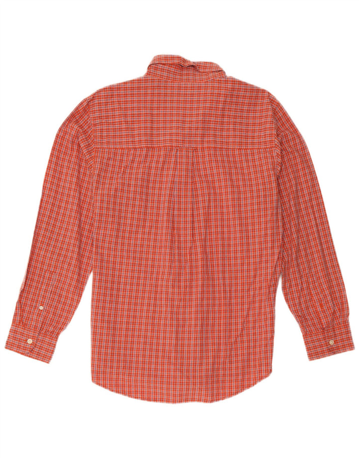 Chaps Mens Shirt Medium Red Check Cotton