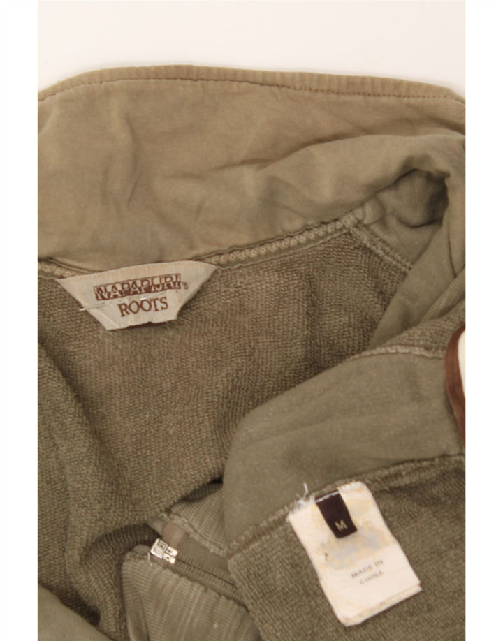 NAPAPIJRI Mens Tracksuit Top Jacket Medium Khaki Vintage Napapijri and Second-Hand Napapijri from Messina Hembry 