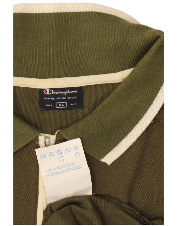 Champion Mens Polo Shirt XL Khaki Cotton