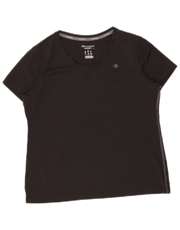 CHAMPION Womens T-Shirt Top UK 16 Large Black
