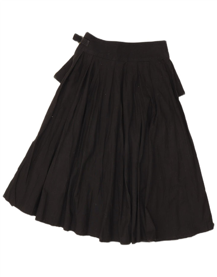 Gonna svasata da donna vintage piccola W26 in cotone nero