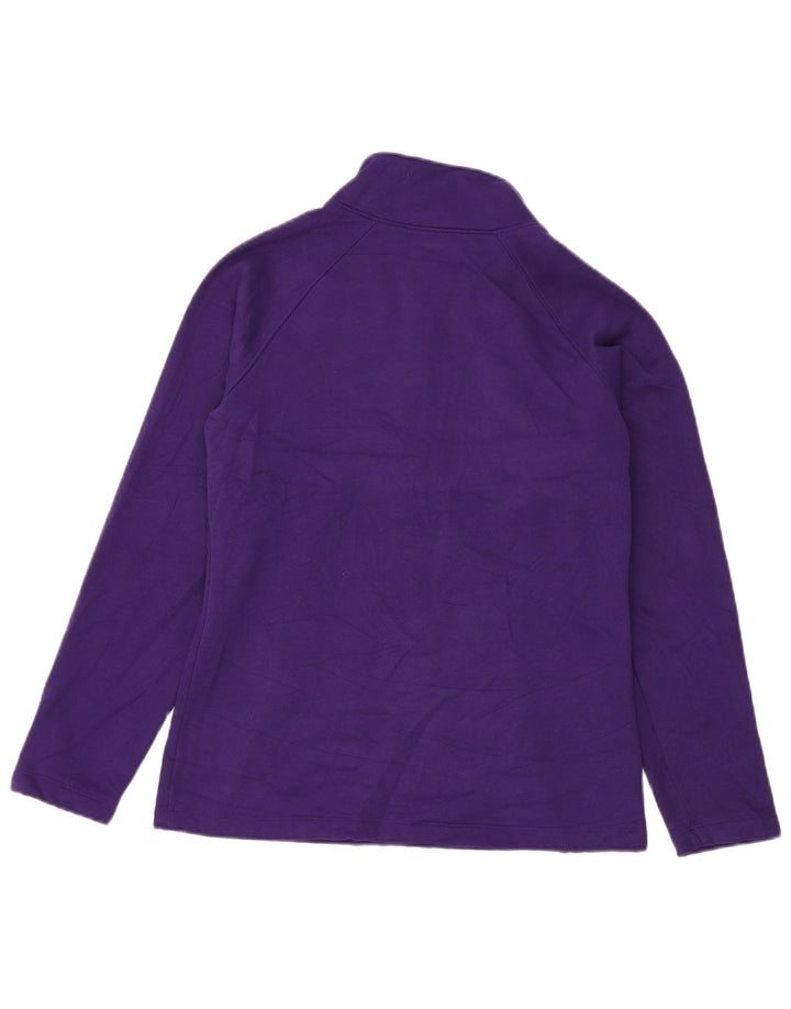 Under Armour Womens Zip Neck Sweatshirt Jumper UK 14 Medium Purple